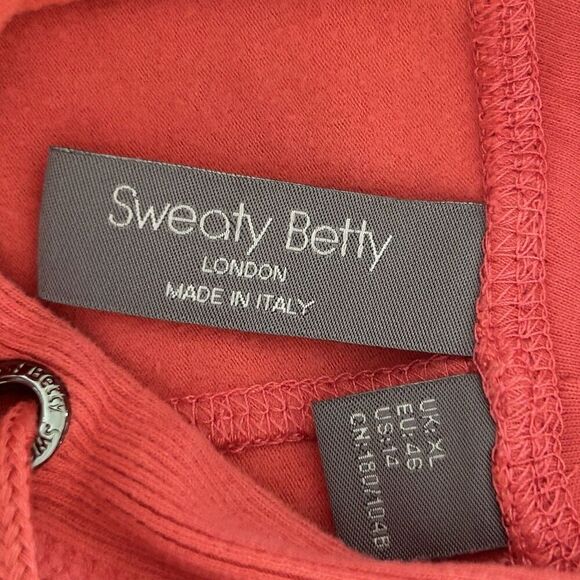 Sweaty Betty Hoodie XL Odyssey Pink Escape Luxe Italian Fleece Thumb Hole - Picture 4 of 15